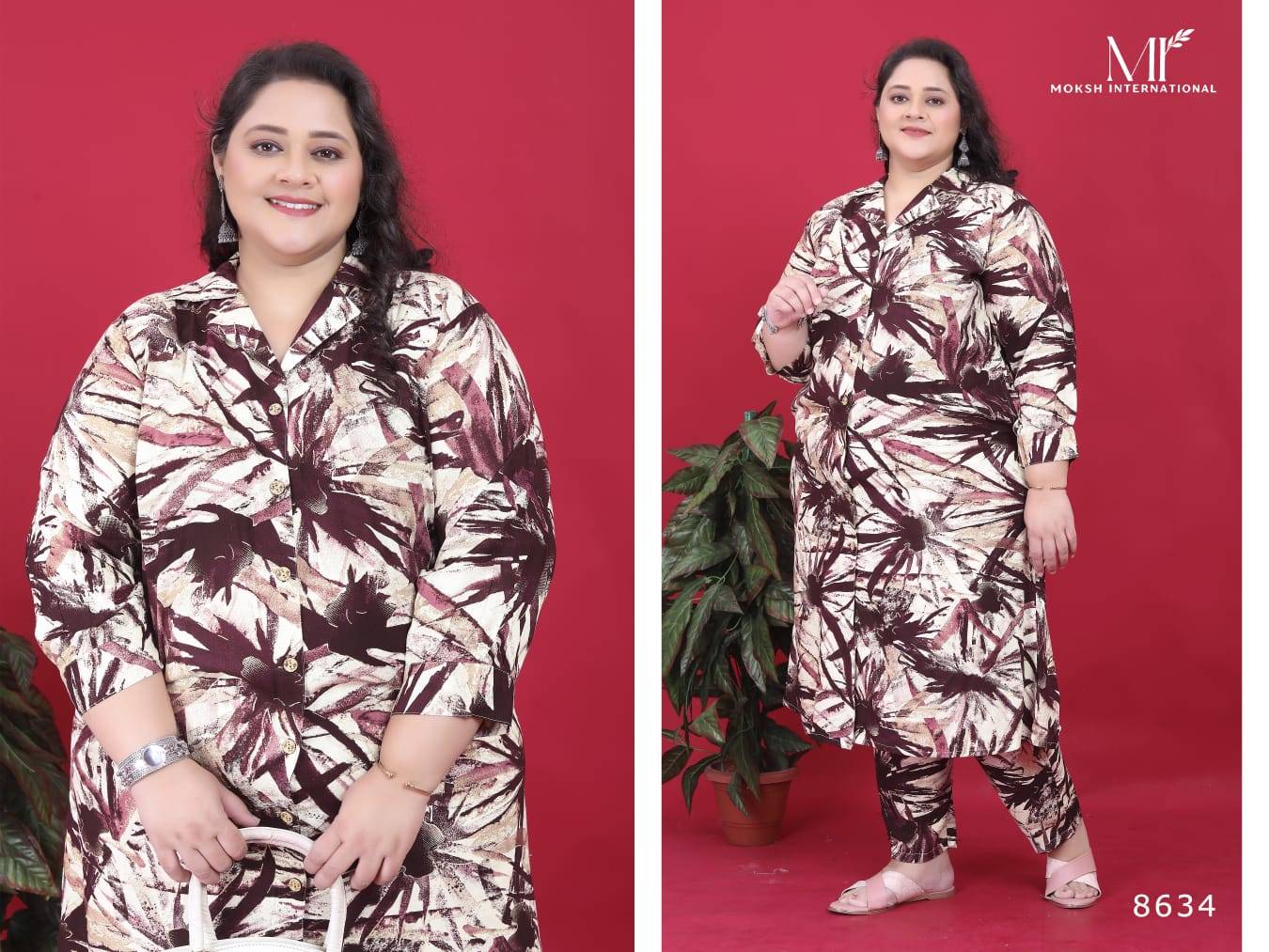 Big Size Co-ord set vol-2 BY Moksh International  8632 to 8635 series Stylish Fancy stitched co ord sets At Wholesale Price